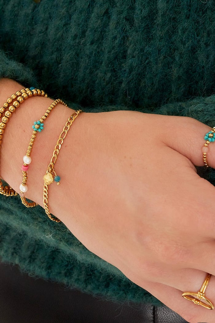 Flower pearl armband