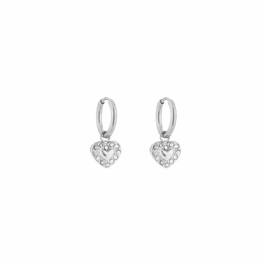 Sparkling heart oorbel