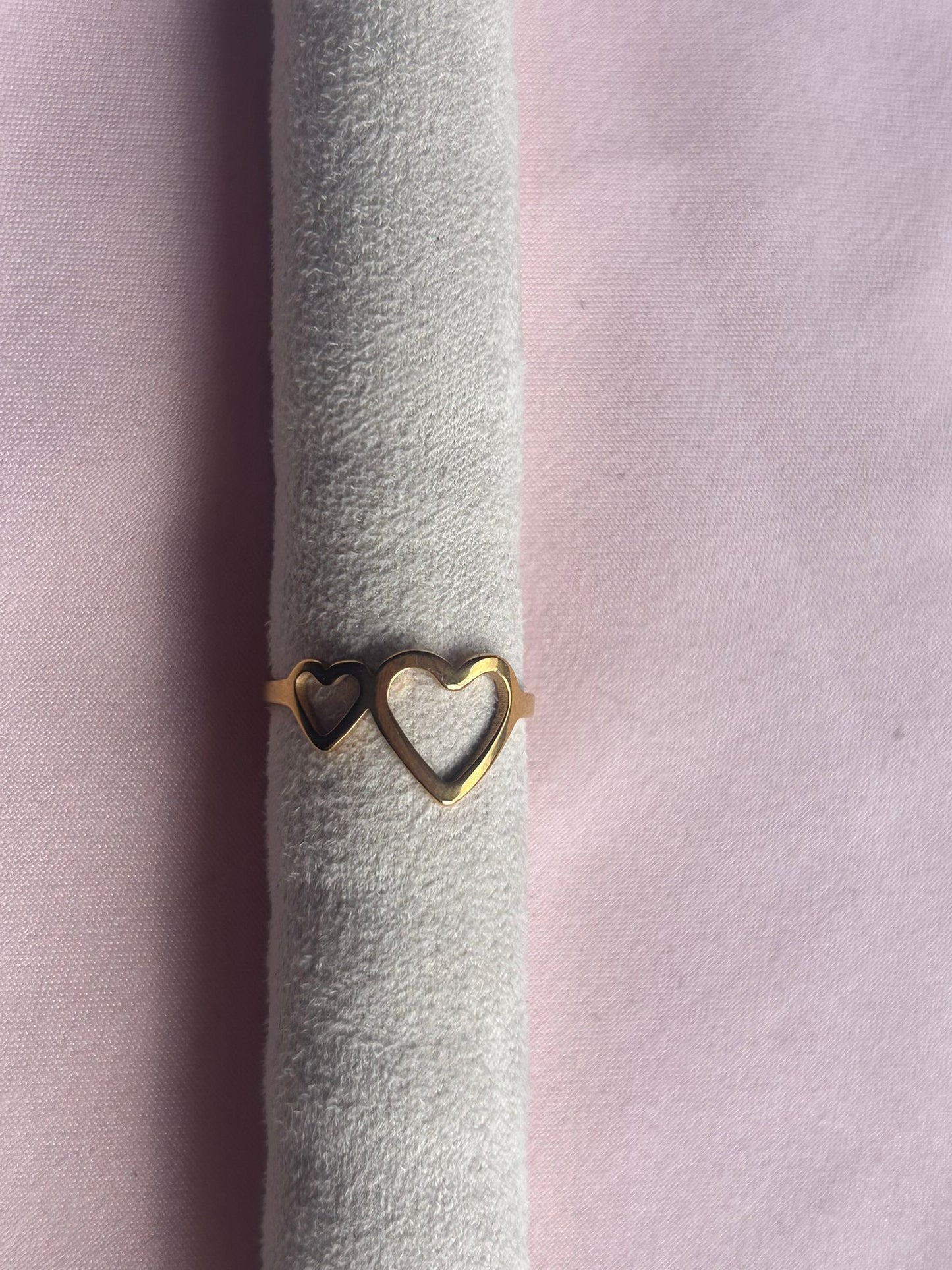 Double heart ring